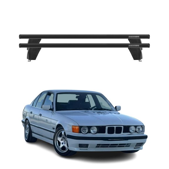 OMAC Roof Rack Cross Bars for 1997-2003 BMW 5 Series E39 Fix Point Alu Black 2X