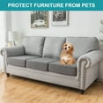 thumbnail image 4 of Eurhowing 4-Pack Waterproof Couch Cushion Covers, Stretch Sofa Seat Slipcovers with Elastic Edges, Non-Slip Furniture Protector for Pets and Kids, Light Gray, 4 of 13