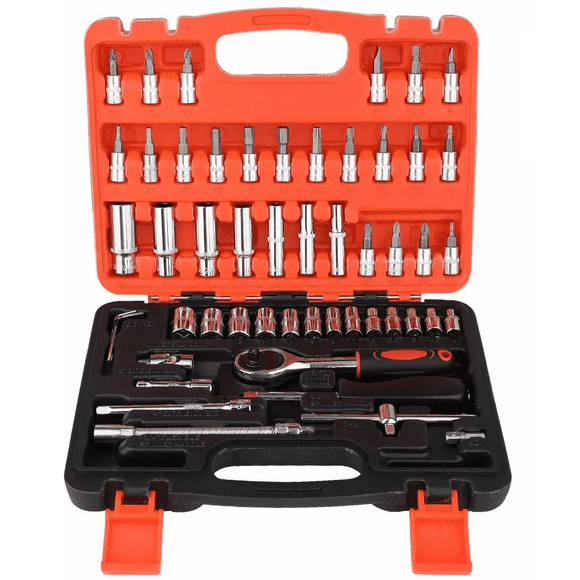 Juego De Herramientas Mecánicas Malubero Juego De Herramientas Autocle Dados Acero 53pcs