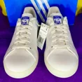 thumbnail image 2 of Mens Adi-das Stan Smith PrimeBlue Canvas Shoes White Blue FX5591 NWB, 2 of 6