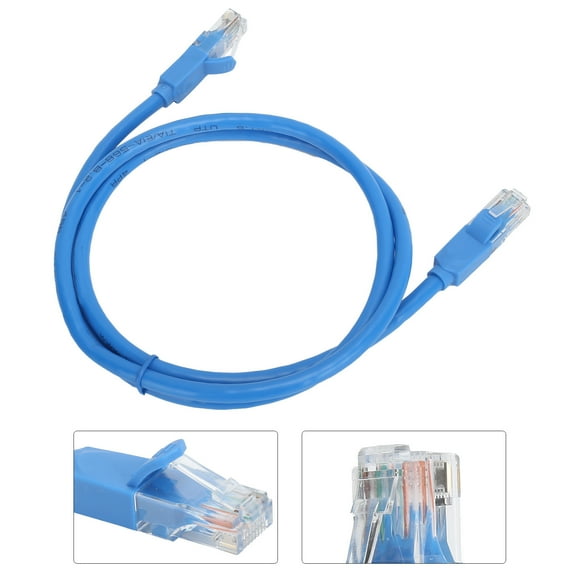 Gigabit Networks Wire, Stable Transmission 8 Core Twisted Pair 568B Wiring Low Loss Cable 1 Meter Long for Electronic Equipments