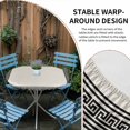 thumbnail image 2 of Black Cream Greek Key Round Tablecloth for 45-54 Inch Tables,Fitted Table Cover with Elastic Edge,Geometric Greece Ancient Rustic Waterproof Outdoor Table Cloth Protector for Patio Garden Dinner, 2 of 9