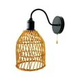 thumbnail image 1 of Wall Lamp Rattan Decorative Fixture for Indoor Corridor Stairs Not Included Bulb Salvador Aplique de pared de habitación, 1 of 7