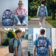 thumbnail image 2 of ZUXONGSY Stained Glass Butterfly Print Backpack 4 In 1 School Bag and Lunch Box Set for Teen Boys Girls School Bookbag with Pencil Case and Water Bottle Holder for Primary Kids Bagpack, 2 of 6
