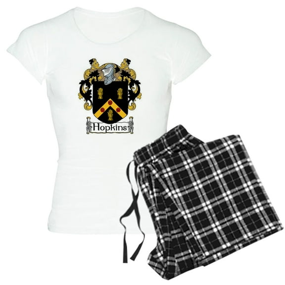 CafePress - Hopkins Coat Of Arms Women's Light Pajamas - Women's Short Sleeve Print T-Shirt and Pants Light Cotton Pajama Set