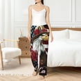 thumbnail image 4 of Fotbe Eagle With Hat And Roses Pantalones de Pijama para Mujer, Pantalones de Dormir, Pantalones Pj con Cordón y Bolsillos-XX-Large, 4 of 6