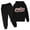 Black, variant on Krdevn Boys 2 Piece Fall Winter Outfit Brooklyn Letter Print Hoodie and Jogger Pants Sweatsuit Set 3-4 Years,Navy
