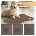 thumbnail image 5 of Nebwoak Silicone Pet Feeding Mat for Dogs and Cats, Waterproof Non-Slip Easy to Clean, 40x30cm Heat Resistant Durable Pet Food Placemat, Coffee, 5 of 6