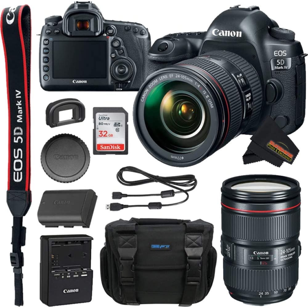 Canon EOS 5D Mark IV DSLR Camera with mm F/4l II Lens +32GB SD +Buzz-Photo Bundle - Walmart.com