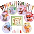 thumbnail image 1 of Kit de punto de cruz Caydo Woodland Animal para niños con instruc, 1 of 8