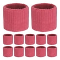 thumbnail image 1 of Uxcell 12PCS Bandas de Sudor Deportivas, Muñequeras de Algodón Absorbentes para Entrenamiento/Baloncesto/Correr [Rojo Rosa, 5cm de Ancho], 1 of 7