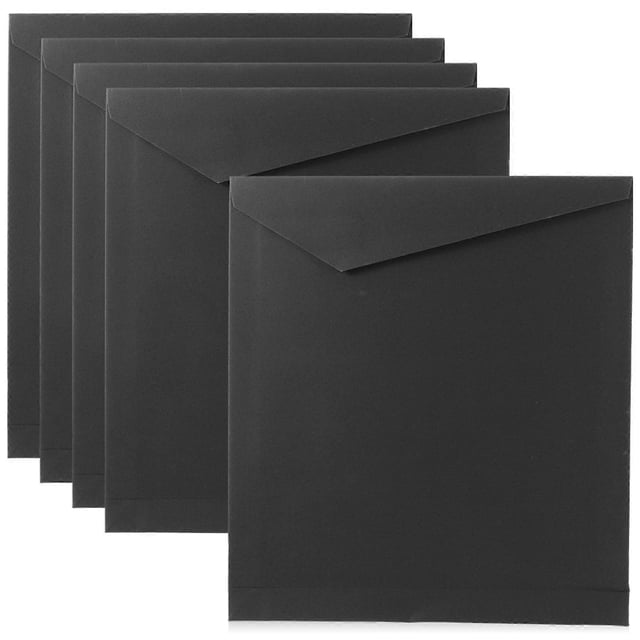 Wrapping Paper Bags Kraft Paper Bags Shirt Packaging Bag Food Storage Bag Brown Paper Material Black Color Storage Function 5Pack