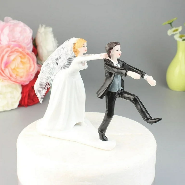 Wedding Bride and Groom Figurines Cake Toppers Resin Doll - Main Image