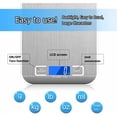 thumbnail image 3 of High-Precision Weighing Digital Shipping Scale, Auto-off Function Kitchen Scale With Lcd Display, Stylish Stainless Steel For Meal Prep & Baking Cooking (18Cm X 14Cm), 3 of 5