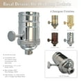 thumbnail image 4 of Royal Designs, Inc. On/Off Vintage Turn Knob Lamp Socket for Incandescent LED Bulbs, Polished Nickel, Set of 2, 4 of 7