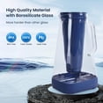 thumbnail image 4 of 10 Cup Glass Water Pitcher with 1.6X Flow Rate Upgraded Ultrafiltration Membrane and Activated Carbon Filter, Reduces 99% Chlorine, PFOA&PFOS, Coliforms, Blue, 4 of 7