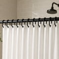 thumbnail image 2 of Shower Curtain Rings Plastic Hooks Solid And Clear Color Set of 12 Solid Black, 2 of 10