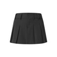 thumbnail image 1 of Gupgi Low Waist Mini Skirts for Women Button Pleated A-Line Short Skirts, 1 of 9
