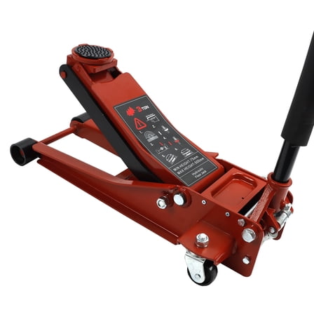 3-Ton (6600lbs) Low Profile Hydraulic Heavy-Duty Steel Floor Jack with Dual Pistons Quick Lift Pump, Home and Workshop Car Maintenance for Various Vehicles