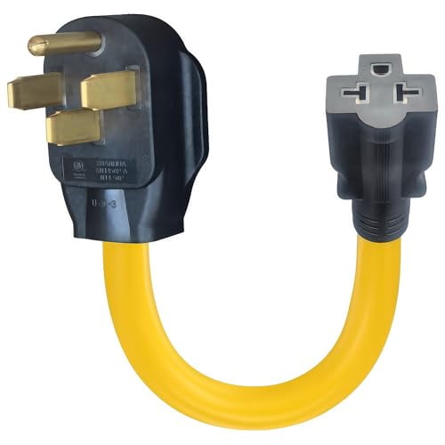 Nema 14-50P to 5-20R/6-20R Adapter Cord 50Amp Dryer Plug Male to Four-in-One T-Blade Female Adapter,14-50P 50 Amps 4-pin 250V to 20/15 Amps 6-15R/20R or 5-15R/20R 4 in 1 Adapter Power Cord STW 10 AWG