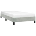 thumbnail image 1 of vidaXL Bed Frame Light Grey 100x190 cm Twin Velvet, 1 of 7