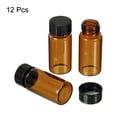 thumbnail image 2 of Unique Bargains Bouteille de Stockage en Verre Réactif 10mL Bouchon à Vis Rond Plastique Laboratoire Maison Marron 12 Pack, 2 of 5