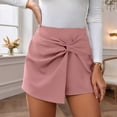 thumbnail image 3 of Lixiuxyad Womens Casual Shorts Women's High Waisted Shorts With Zipper Casual Summer Skort For Daily Wear Travel Comfortable Stretch Athletic Running Yoga,Pink XL, 3 of 6