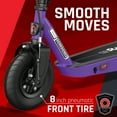 Razor Black Label E100 Electric Scooter Purple, up to 10 mph, 8" Pneumatic Front Tire, for