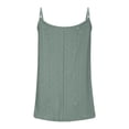 thumbnail image 5 of Curuila Womens Tops Summer Loose Fit Sleeveless Crew Neck Solid Color Casual Comfortable T Shirt Green Size M, 5 of 5
