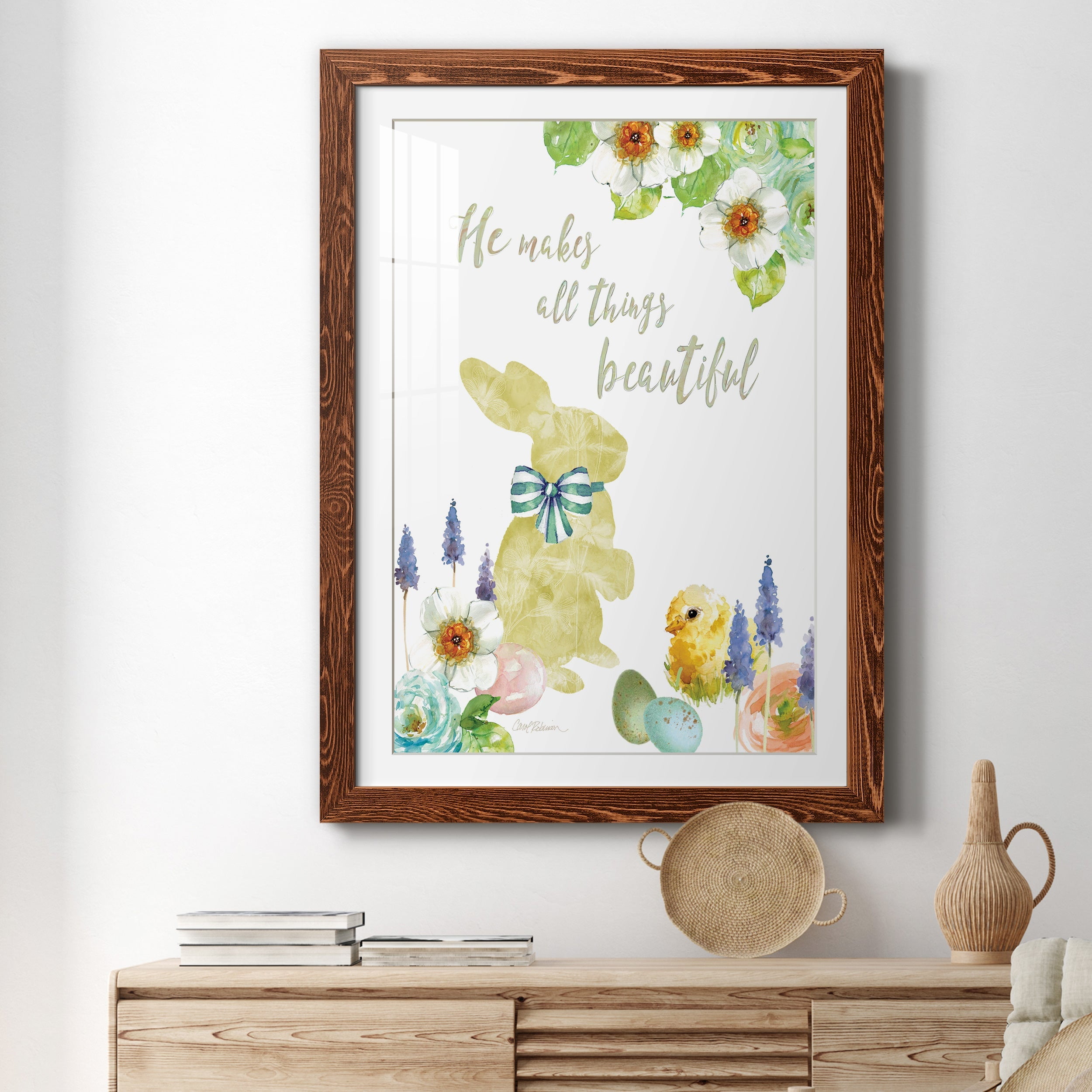 All Things Bunny - Premium Framed Print - Distressed Barnwood Frame - Ready to Hang