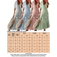 thumbnail image 7 of Lemento Women Maxi Dresses Summer Beach Long Dress Ladies V Neck Ethnic Print Sundress Holiday Casual Dress Red 2XL, 7 of 7