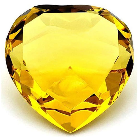 Crystal Diamond Paperweight (HT-Yellow)