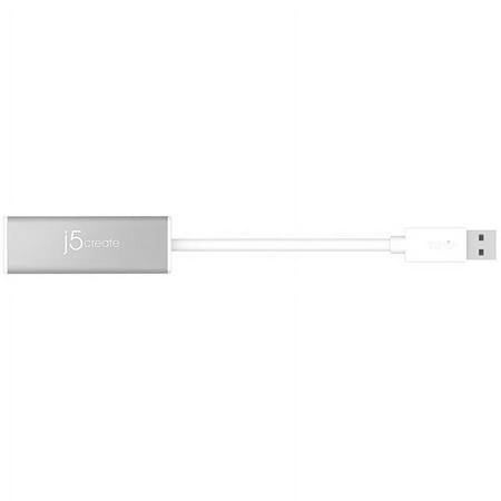 j5create - USB 3.0 Gigabit Ethernet Adapter - Silver