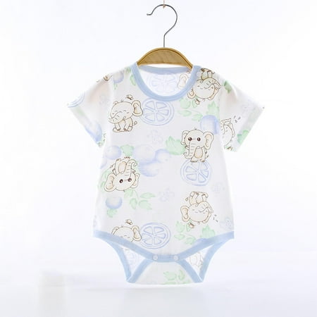 BLTIBY Newborn Baby Girls Boys Romper Summer Short Sleeve Round Neck Toddler Infant Printed Button Down Rompers One-Piece Fashion Bodysuits 2025 Light Blue 0-3 Months BLTIBY Newborn Baby Girls Boys Romper Summer Short Sleeve Round Neck Toddler Infant Printed Button Down Rompers One-Piece Fashion Bodysuits 2025 Light Blue 0-3 Months