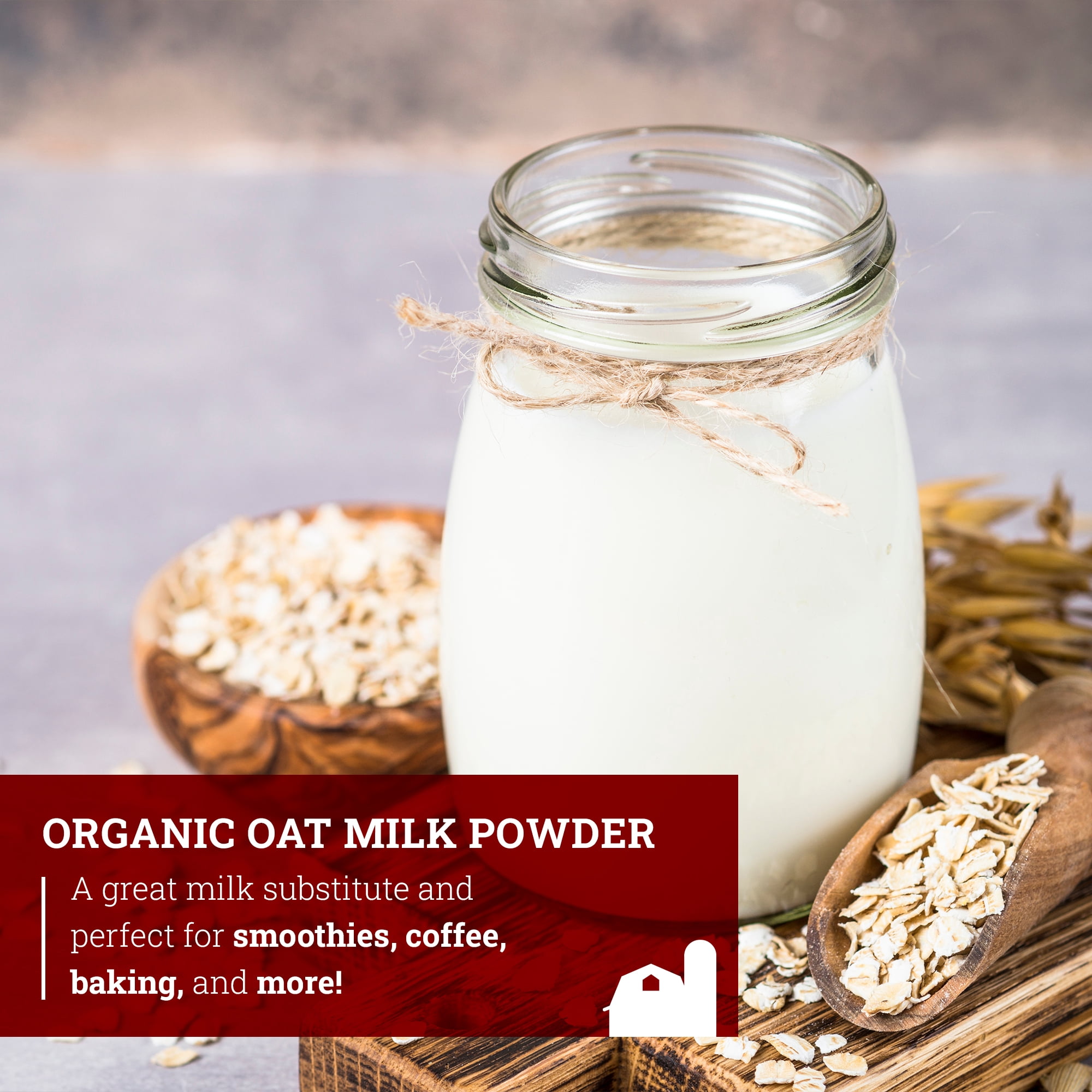Hoosier Hill Farm Organic Oat Milk Powder, 2 lb Jar