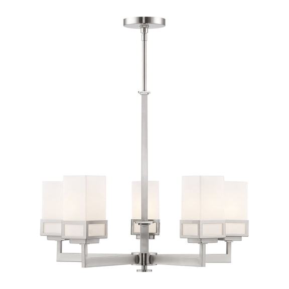 Livex Lighting Harding 5 Light Chandelier in Brushed Nickel