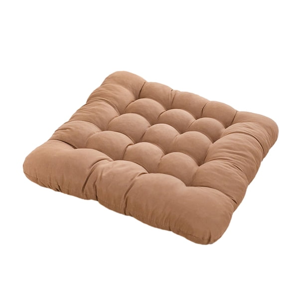 Injueey Cojines de felpa para una opción de asiento acogedor y relajante Cojín para silla de exterior de poliéster multiusos Decoración del hogar Café ligero 40*40cm