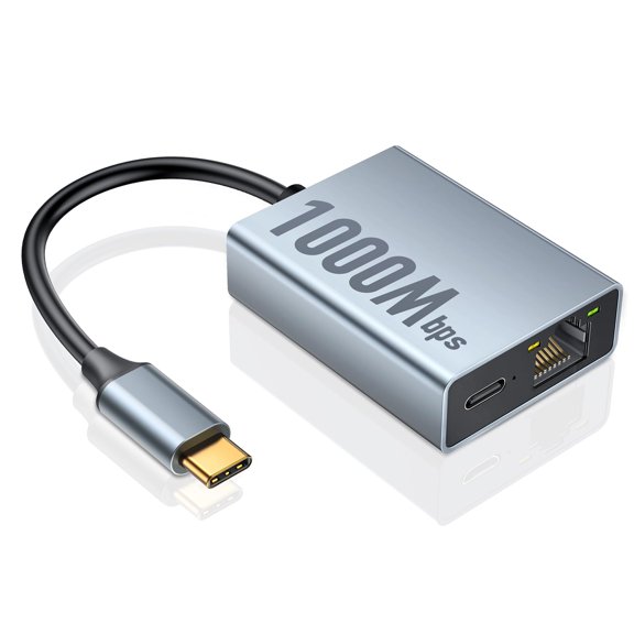 Adaptador Ethernet ZEXMTE 1000Mbps USB-C a RJ45 para Chromecast