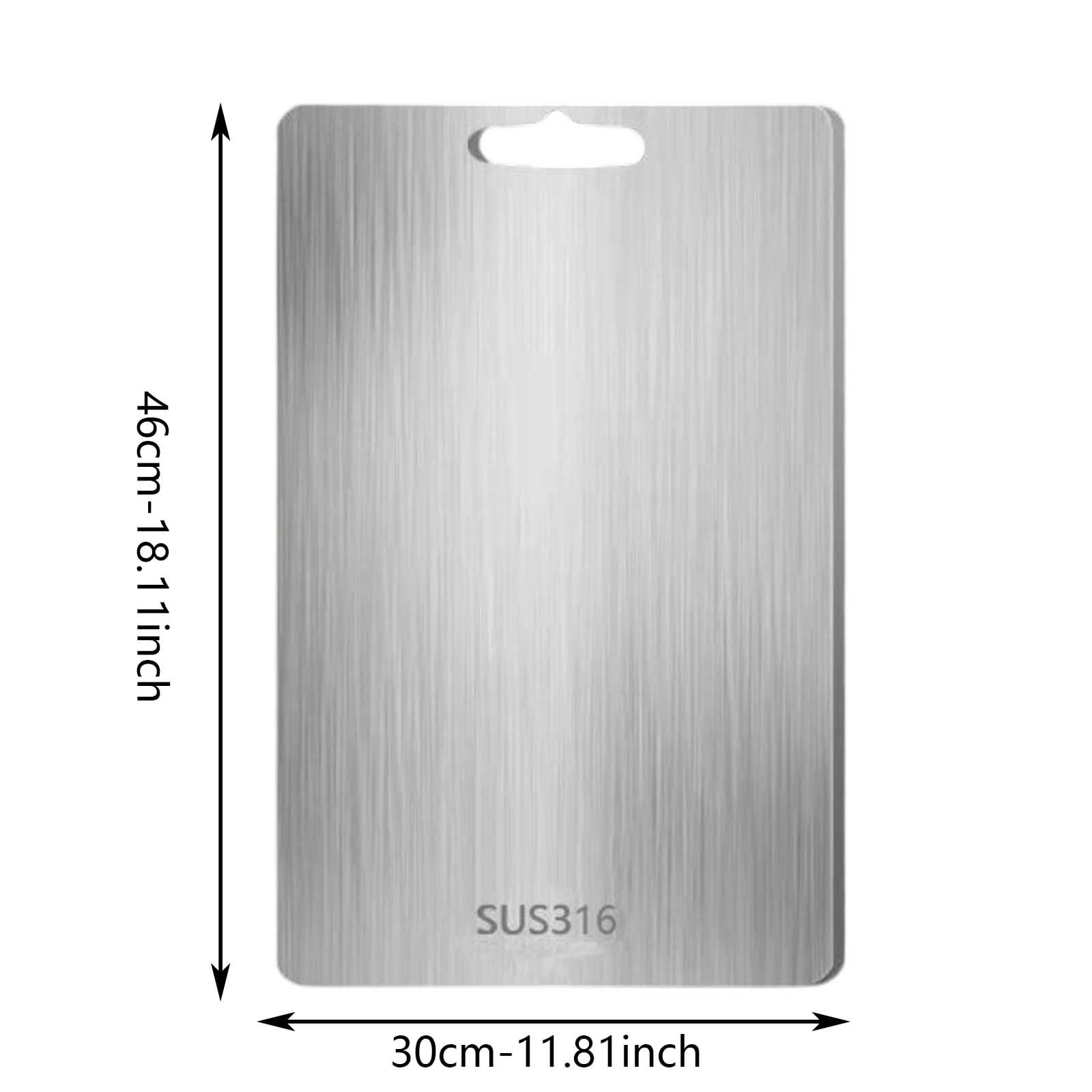 316 Stainless Steel Cutting Board, Double Sided Chopping Board Thick Cutting Mat Home Kitchen Cutting Mat for Food Prep 18x12Inch