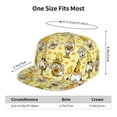 thumbnail image 2 of Flat Bill Trucker Hats for Women Men - Garden Honeybee Gnomes Adjustable Flat Baseball Cap Snapback Hats Dad Hats for Men, 2 of 7