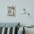 thumbnail image 3 of Stupell Industries Big Cups Funny Word Kitchen Dining Room Paint Textured Design Canvas Wall Art by Daphne Polselli, 3 of 3