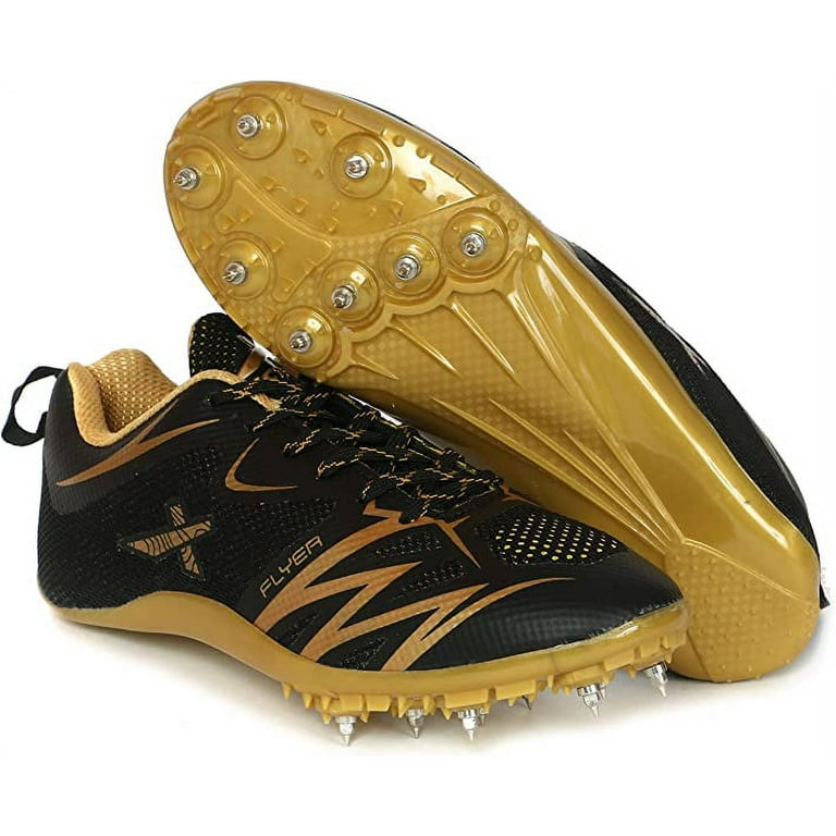Golden store spike shoes