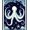 Navy Blue, Pattern 1, variant on ODIKA 8'x10' Washable Area Rug Non-Slip Chair-Friendly Mat Navy Octopus Animals Nautical Tentacle Vintage Creature Motif for Dining Room, Large Office, Lounge