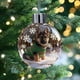 thumbnail image 5 of Navidad Perro nieve decoración, adorno perro nieve, perro de nieve Navidad, snow dog Christmas ornament, metal frame, wooden base, for bedroom, 5 of 8