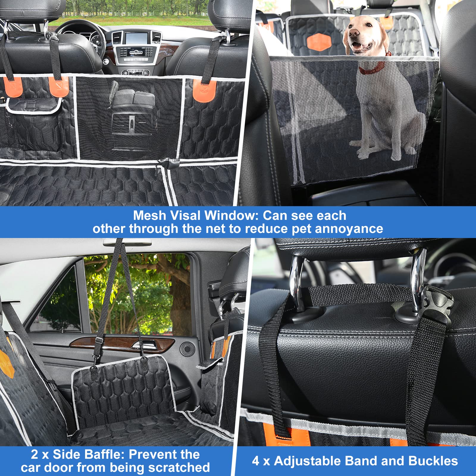 OneAmg Dog Car Seat Cover, 600D Oxford, Waterproof photo 6