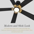 thumbnail image 3 of 52" 5 Baldes Smart Ceiling Fan with Remote and Dimmable Light Black/Gold for Indoor, 3 of 9