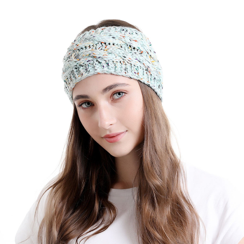 Fashion Women Knitted Headbands Winter Warm Head Wrap Wide Hair Accessories Hat