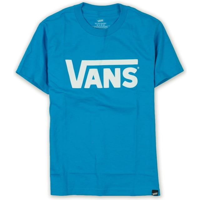 Vans Classic Logo Graphic playera para hombre, azul, mediano Vans Camiseta gráfica