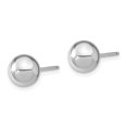 thumbnail image 5 of 925 Sterling Silver Rh-pl 8-9mm Plum/Wht Imitat Shell Pearl Post 3 Earring Set; for Adults and Teens; for Women and Men, 5 of 7