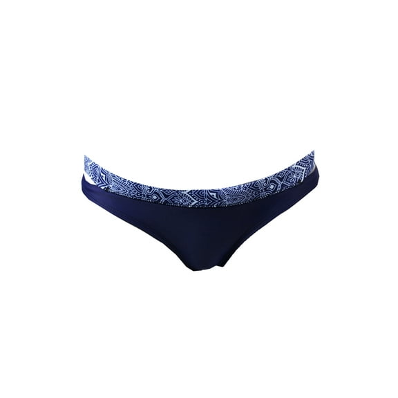 Hula Honey Navy Moon Stars Low-Rise Strappy Hipster Bikini Bottom S